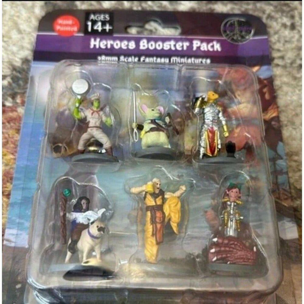 Fantasy Prepainted Starter Miniatures Set Hero Figures Set 1-2 inch